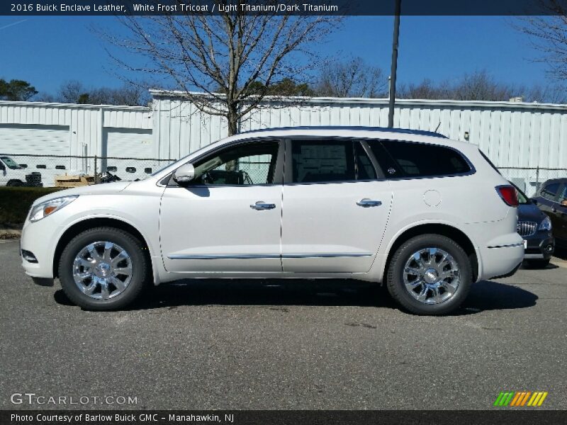 White Frost Tricoat / Light Titanium/Dark Titanium 2016 Buick Enclave Leather