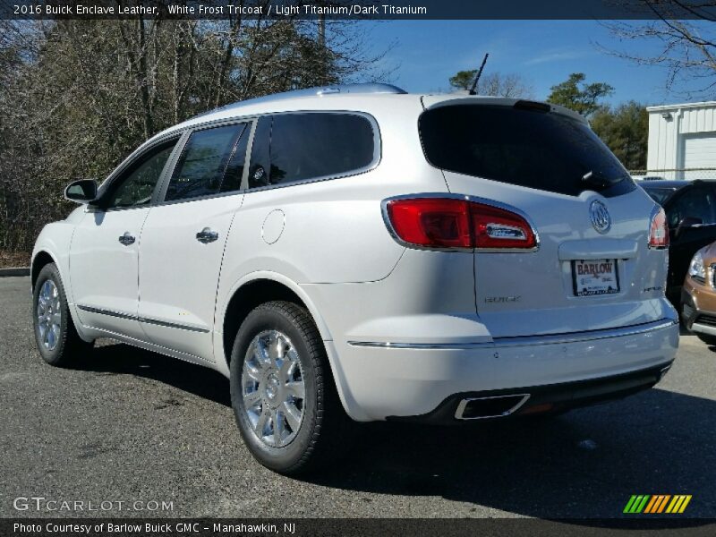 White Frost Tricoat / Light Titanium/Dark Titanium 2016 Buick Enclave Leather