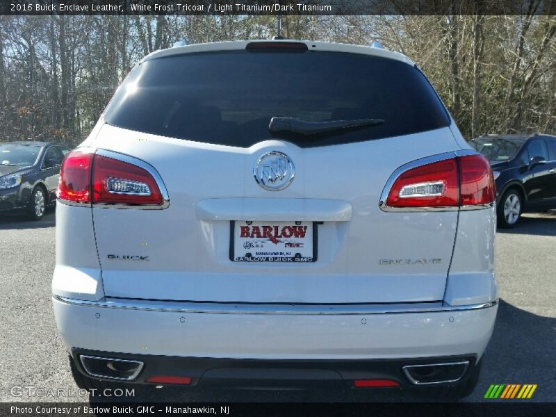 White Frost Tricoat / Light Titanium/Dark Titanium 2016 Buick Enclave Leather