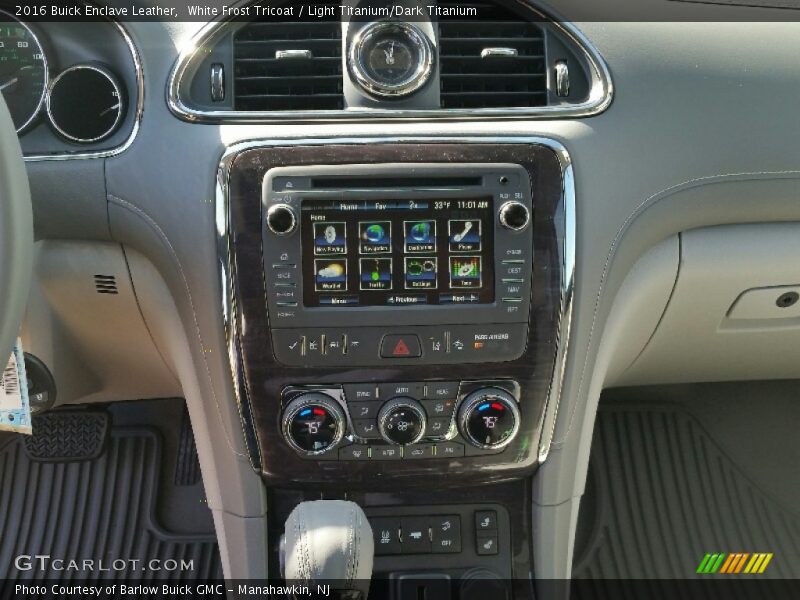 White Frost Tricoat / Light Titanium/Dark Titanium 2016 Buick Enclave Leather