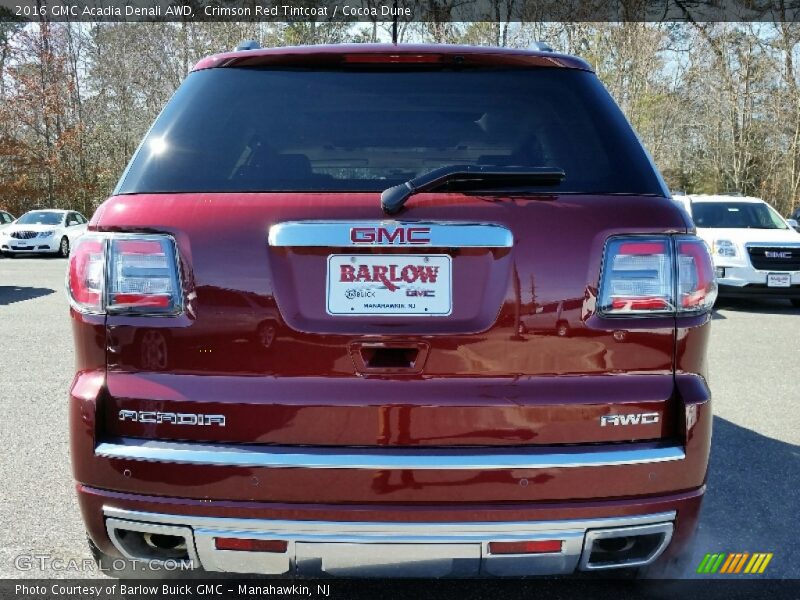 Crimson Red Tintcoat / Cocoa Dune 2016 GMC Acadia Denali AWD