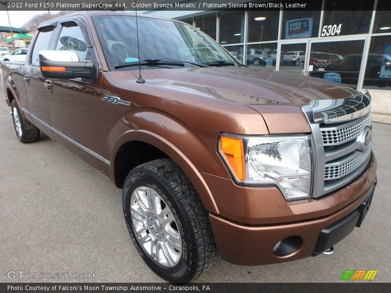 Golden Bronze Metallic / Platinum Sienna Brown/Black Leather 2012 Ford F150 Platinum SuperCrew 4x4