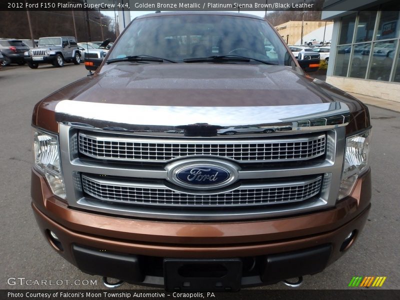 Golden Bronze Metallic / Platinum Sienna Brown/Black Leather 2012 Ford F150 Platinum SuperCrew 4x4