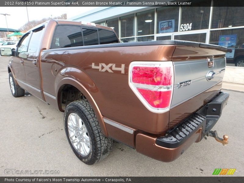 Golden Bronze Metallic / Platinum Sienna Brown/Black Leather 2012 Ford F150 Platinum SuperCrew 4x4