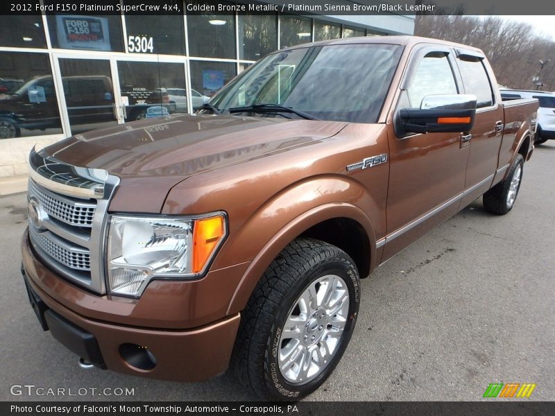 Golden Bronze Metallic / Platinum Sienna Brown/Black Leather 2012 Ford F150 Platinum SuperCrew 4x4
