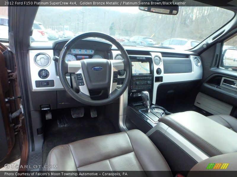 Golden Bronze Metallic / Platinum Sienna Brown/Black Leather 2012 Ford F150 Platinum SuperCrew 4x4