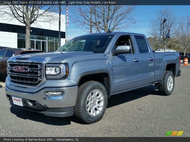 Light Steel Gray Metallic / Jet Black 2016 GMC Sierra 1500 SLE Double Cab 4WD