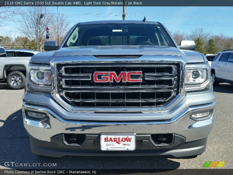 Light Steel Gray Metallic / Jet Black 2016 GMC Sierra 1500 SLE Double Cab 4WD