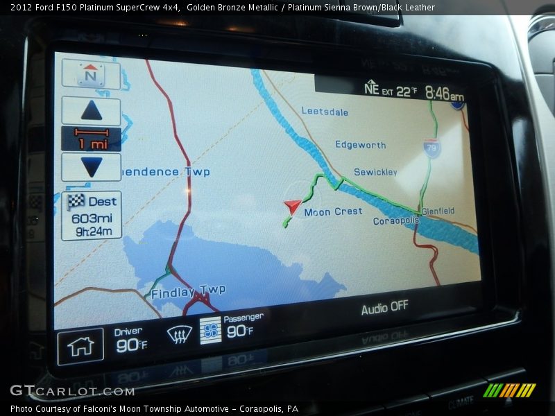 Golden Bronze Metallic / Platinum Sienna Brown/Black Leather 2012 Ford F150 Platinum SuperCrew 4x4