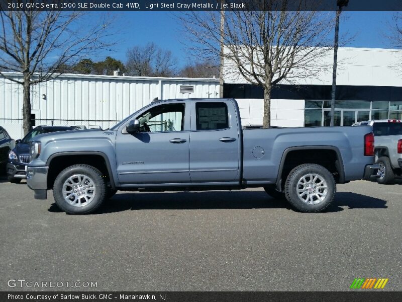 Light Steel Gray Metallic / Jet Black 2016 GMC Sierra 1500 SLE Double Cab 4WD