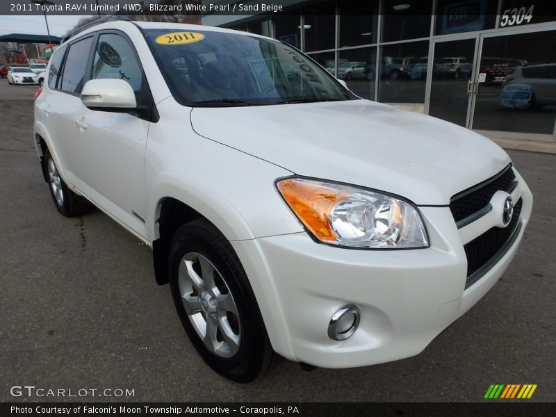 Blizzard White Pearl / Sand Beige 2011 Toyota RAV4 Limited 4WD