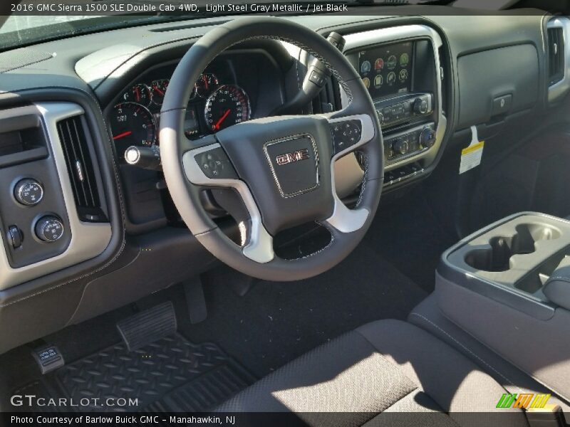 Light Steel Gray Metallic / Jet Black 2016 GMC Sierra 1500 SLE Double Cab 4WD