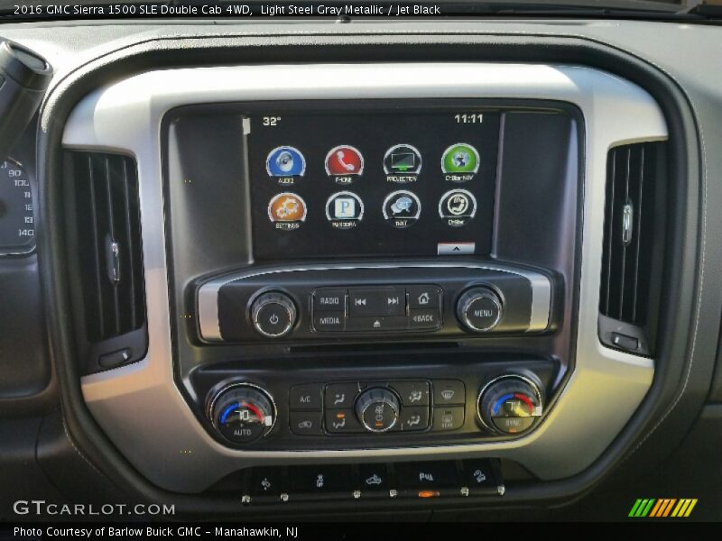 Light Steel Gray Metallic / Jet Black 2016 GMC Sierra 1500 SLE Double Cab 4WD