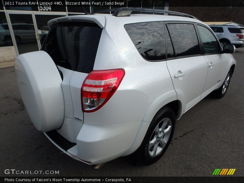 Blizzard White Pearl / Sand Beige 2011 Toyota RAV4 Limited 4WD