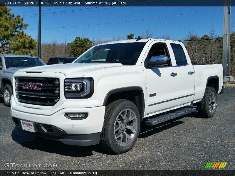 Summit White / Jet Black 2016 GMC Sierra 1500 SLT Double Cab 4WD