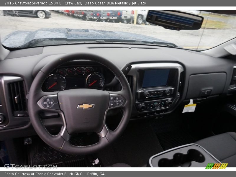 Deep Ocean Blue Metallic / Jet Black 2016 Chevrolet Silverado 1500 LT Crew Cab