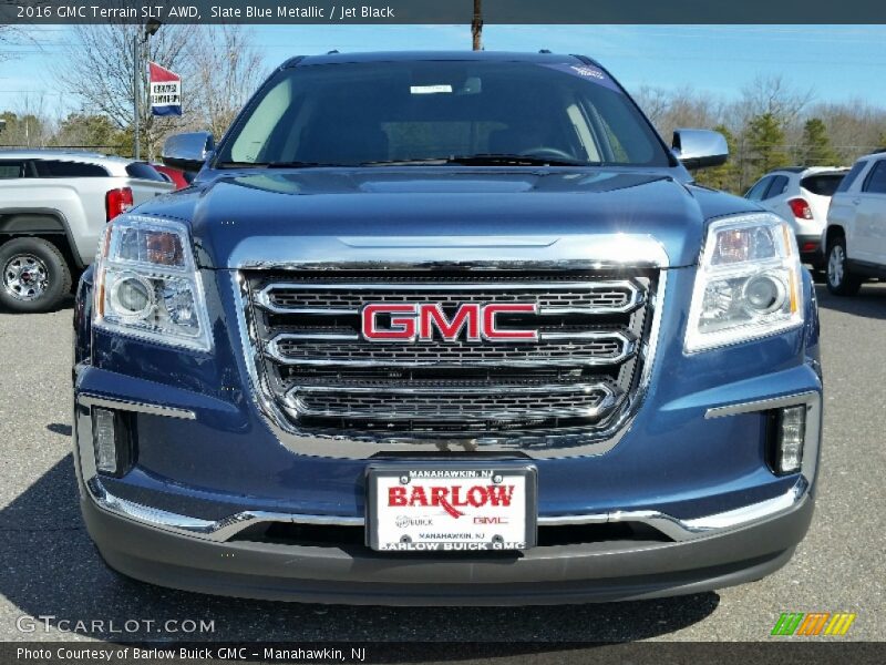 Slate Blue Metallic / Jet Black 2016 GMC Terrain SLT AWD