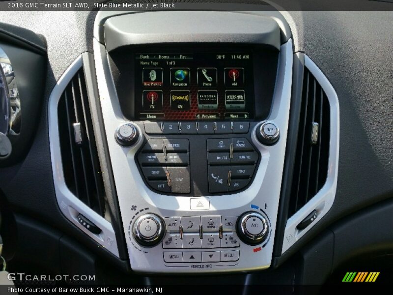 Slate Blue Metallic / Jet Black 2016 GMC Terrain SLT AWD