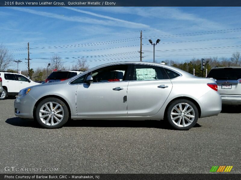 Quicksilver Metallic / Ebony 2016 Buick Verano Leather Group