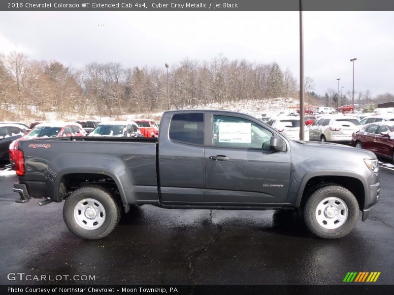 Cyber Gray Metallic / Jet Black 2016 Chevrolet Colorado WT Extended Cab 4x4