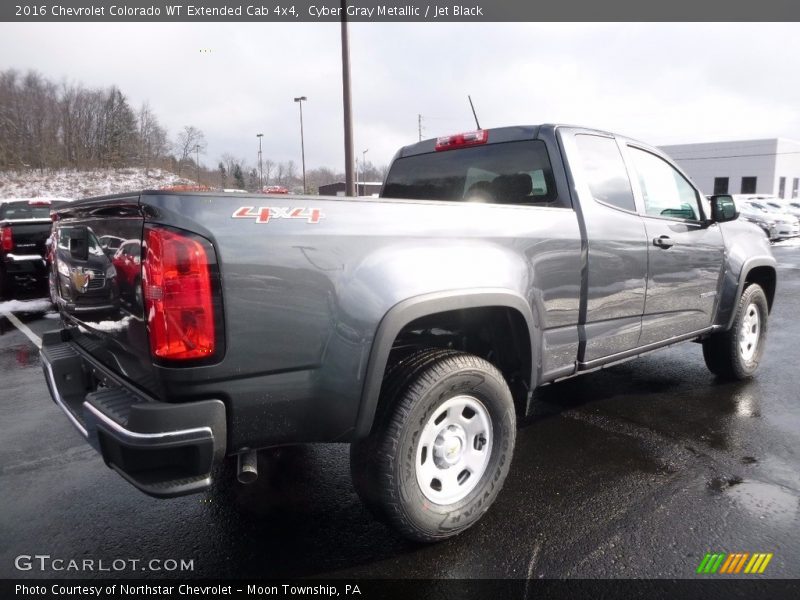 Cyber Gray Metallic / Jet Black 2016 Chevrolet Colorado WT Extended Cab 4x4