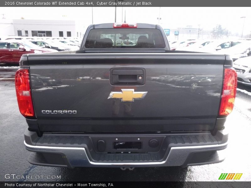 Cyber Gray Metallic / Jet Black 2016 Chevrolet Colorado WT Extended Cab 4x4