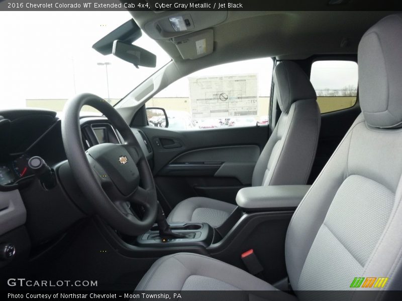 Cyber Gray Metallic / Jet Black 2016 Chevrolet Colorado WT Extended Cab 4x4