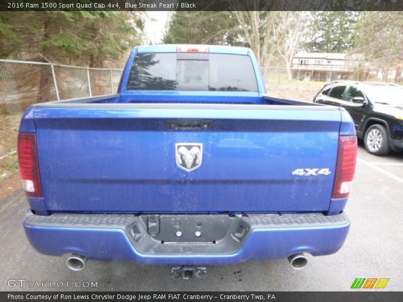 Blue Streak Pearl / Black 2016 Ram 1500 Sport Quad Cab 4x4