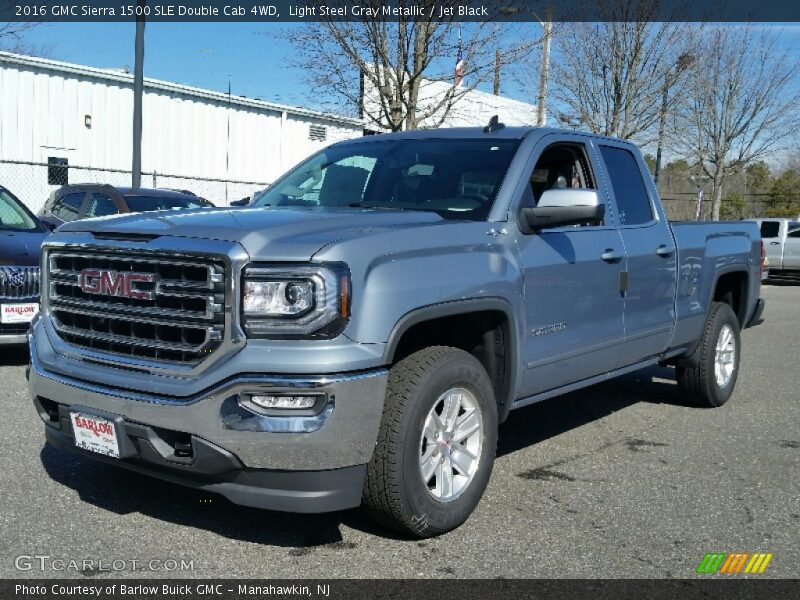 Light Steel Gray Metallic / Jet Black 2016 GMC Sierra 1500 SLE Double Cab 4WD