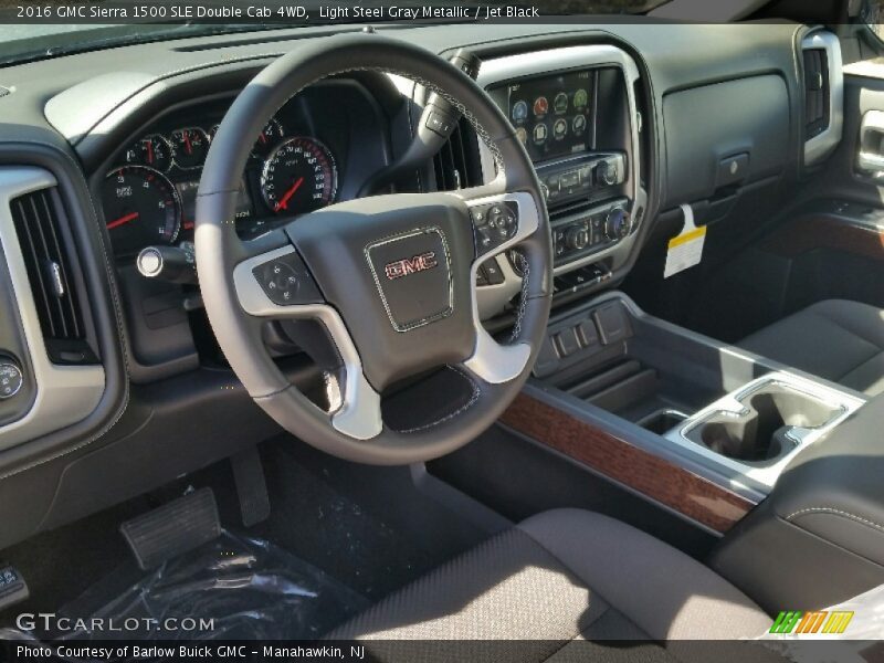 Light Steel Gray Metallic / Jet Black 2016 GMC Sierra 1500 SLE Double Cab 4WD