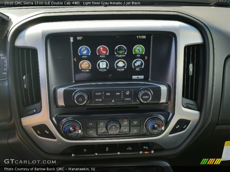 Light Steel Gray Metallic / Jet Black 2016 GMC Sierra 1500 SLE Double Cab 4WD