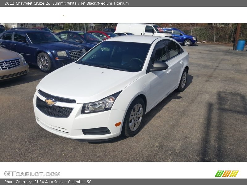Summit White / Jet Black/Medium Titanium 2012 Chevrolet Cruze LS