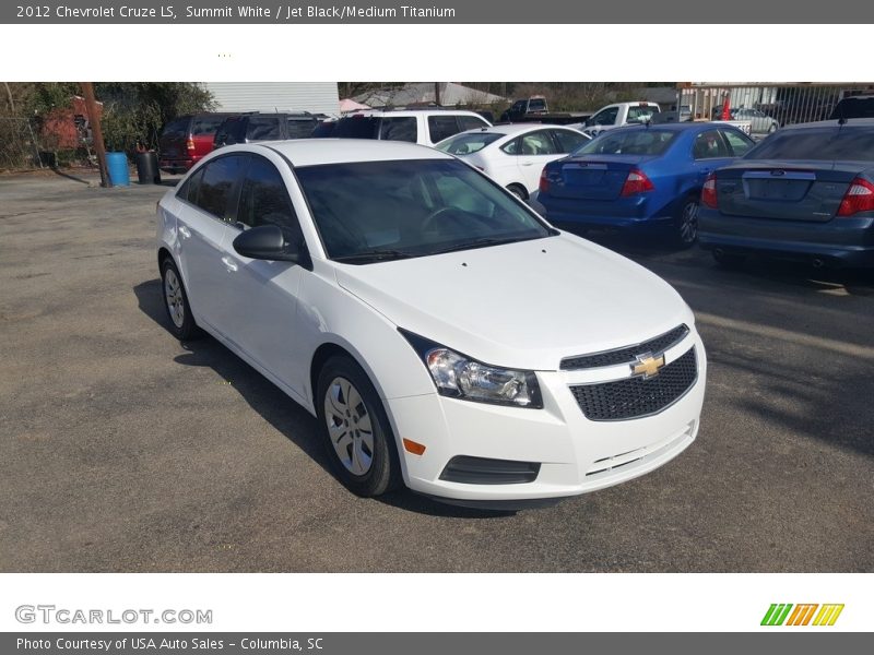 Summit White / Jet Black/Medium Titanium 2012 Chevrolet Cruze LS