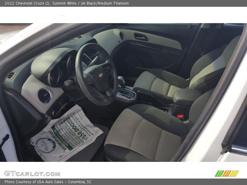 Summit White / Jet Black/Medium Titanium 2012 Chevrolet Cruze LS