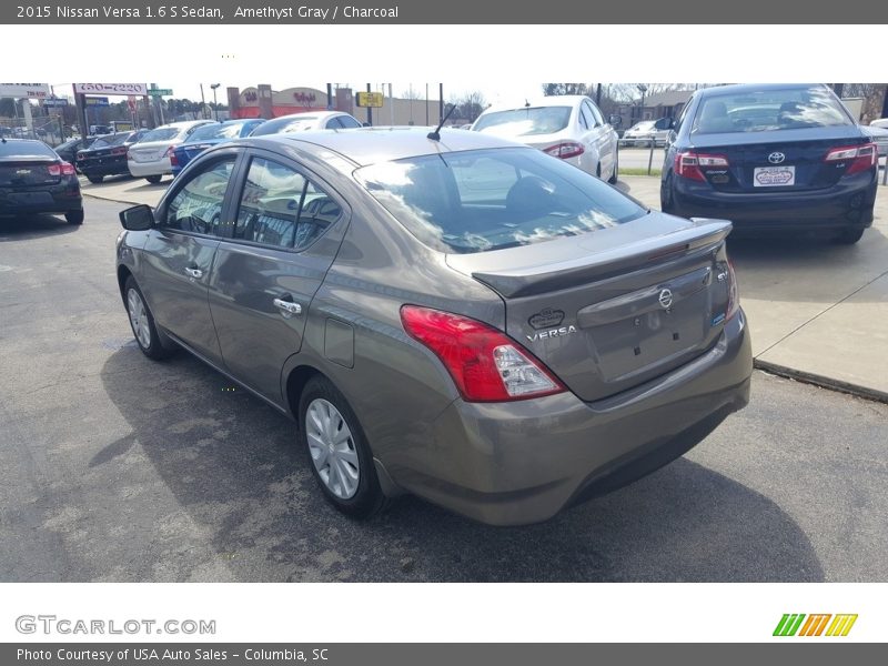 Amethyst Gray / Charcoal 2015 Nissan Versa 1.6 S Sedan