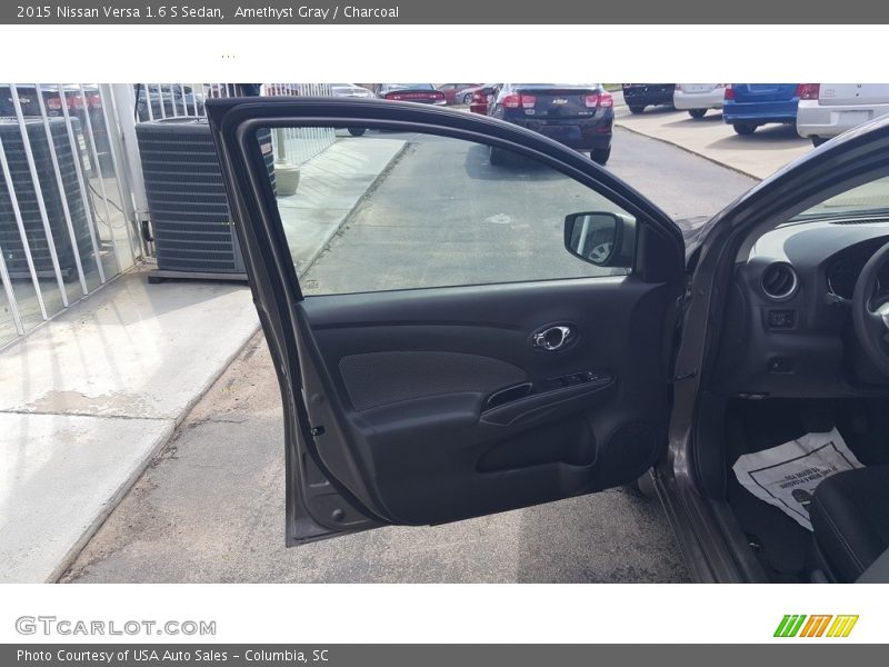 Amethyst Gray / Charcoal 2015 Nissan Versa 1.6 S Sedan