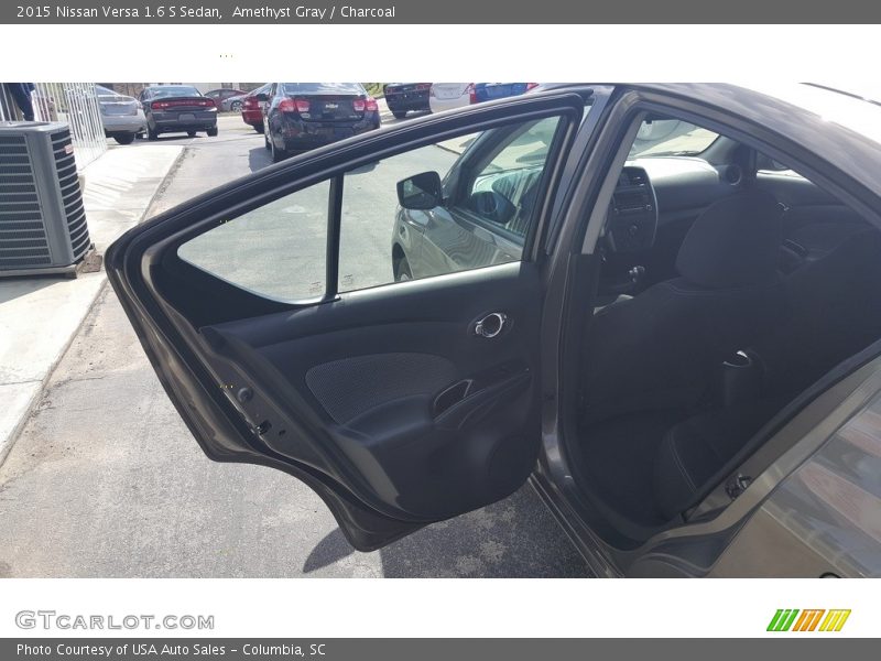 Amethyst Gray / Charcoal 2015 Nissan Versa 1.6 S Sedan
