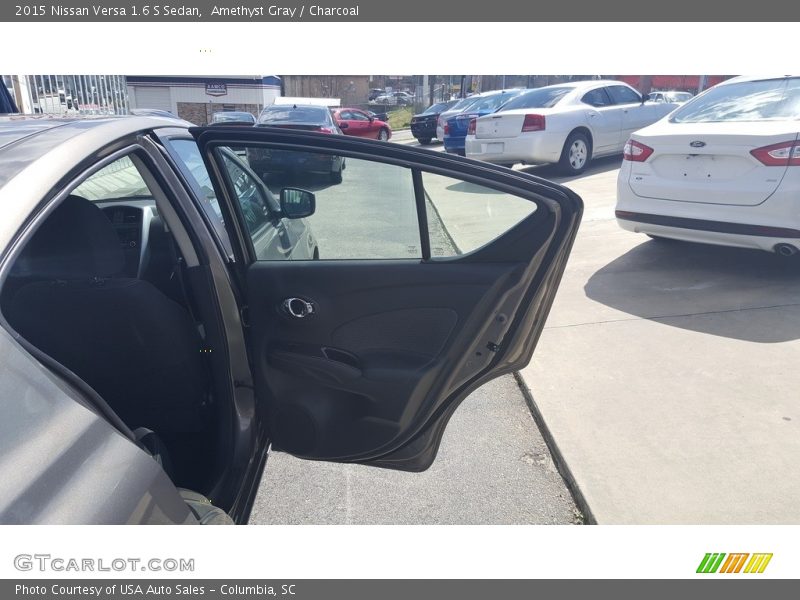 Amethyst Gray / Charcoal 2015 Nissan Versa 1.6 S Sedan