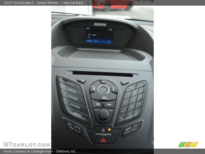 Sunset Metallic / Charcoal Black 2016 Ford Escape S
