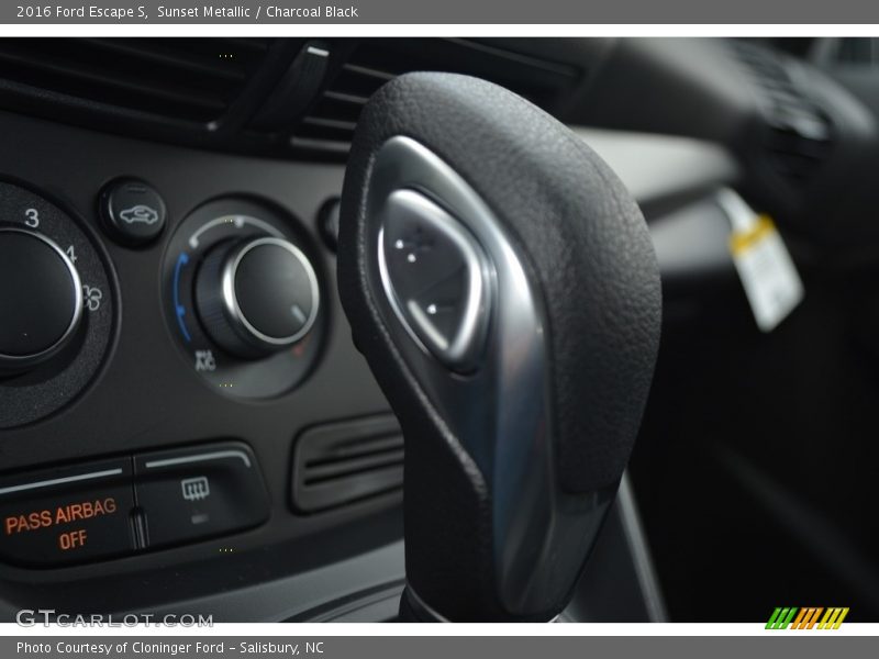 Sunset Metallic / Charcoal Black 2016 Ford Escape S