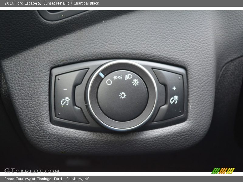 Sunset Metallic / Charcoal Black 2016 Ford Escape S