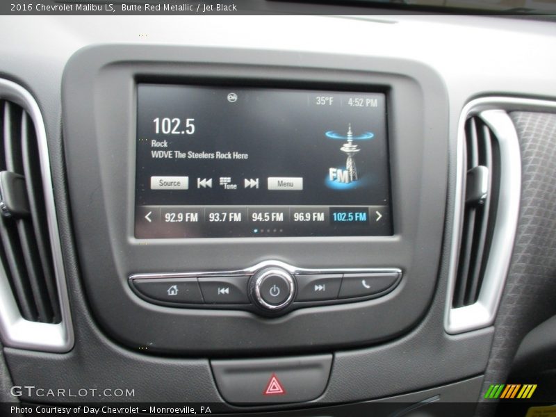 Butte Red Metallic / Jet Black 2016 Chevrolet Malibu LS