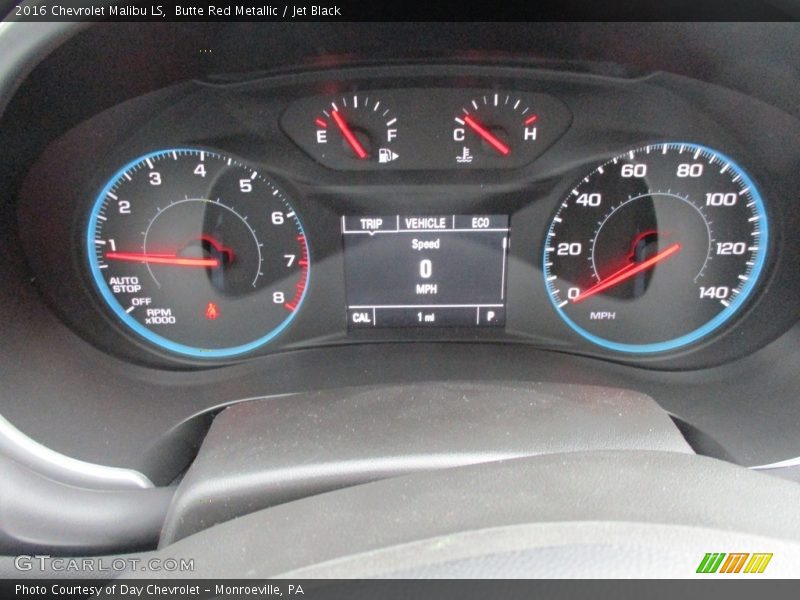 Butte Red Metallic / Jet Black 2016 Chevrolet Malibu LS