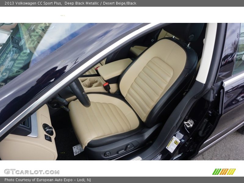 Deep Black Metallic / Desert Beige/Black 2013 Volkswagen CC Sport Plus