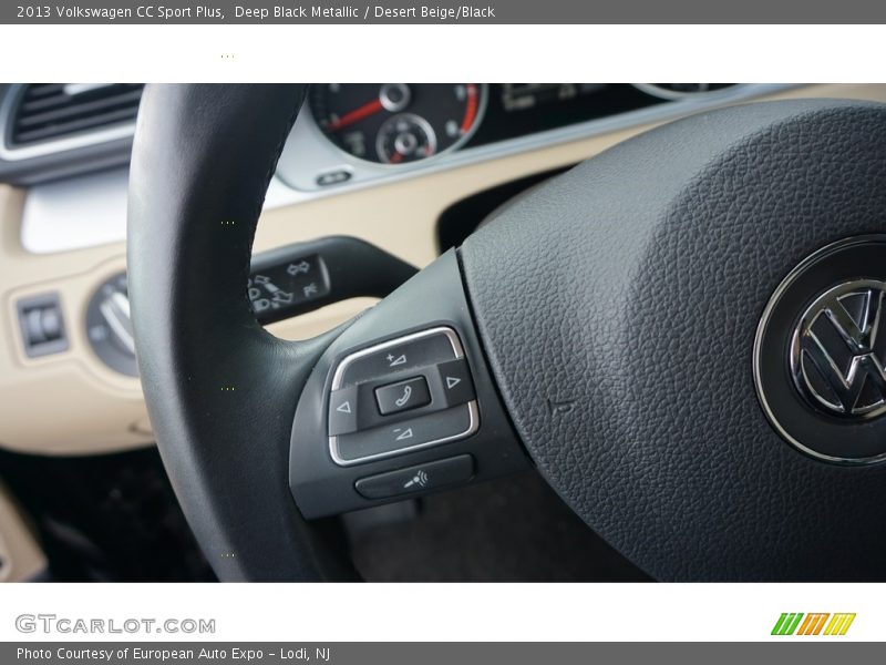 Deep Black Metallic / Desert Beige/Black 2013 Volkswagen CC Sport Plus