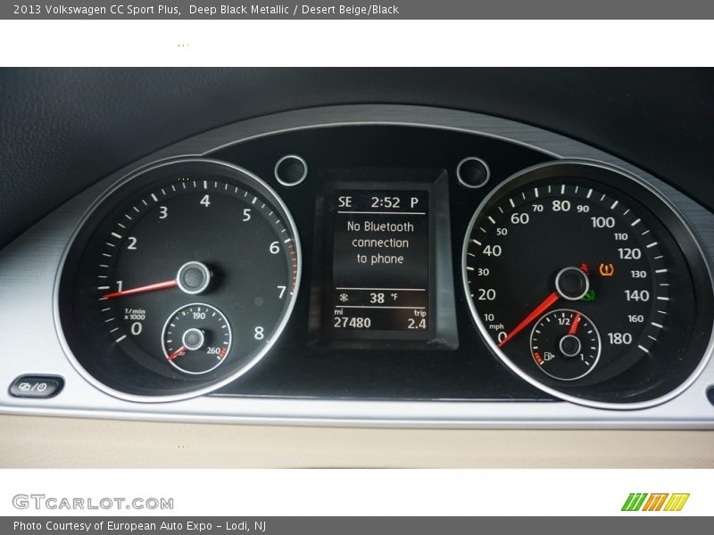 Deep Black Metallic / Desert Beige/Black 2013 Volkswagen CC Sport Plus