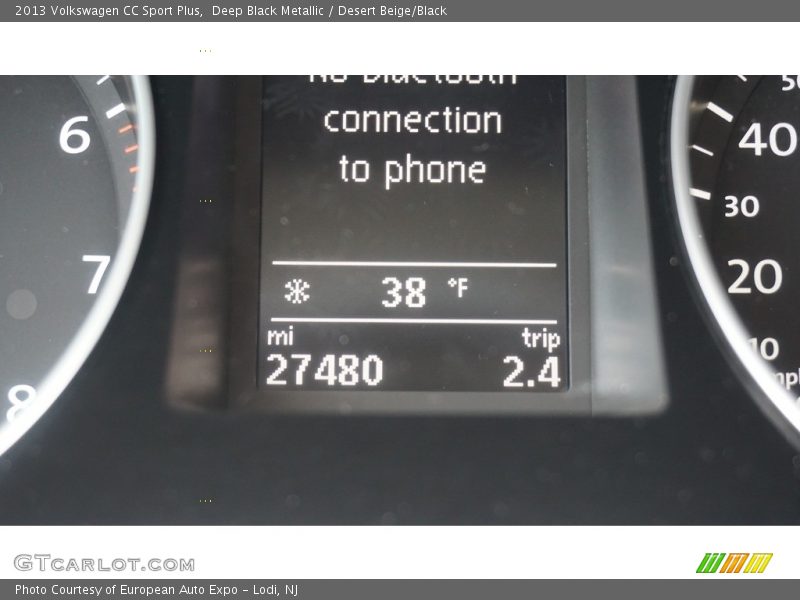 Deep Black Metallic / Desert Beige/Black 2013 Volkswagen CC Sport Plus