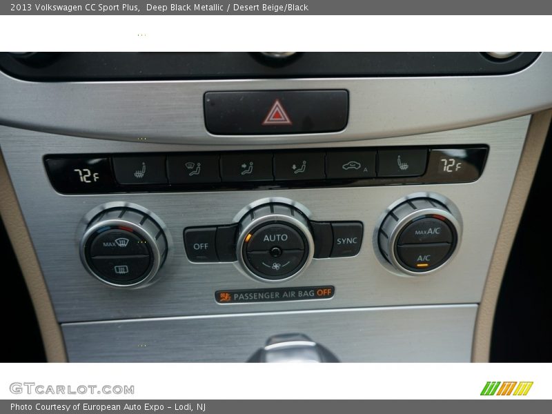 Deep Black Metallic / Desert Beige/Black 2013 Volkswagen CC Sport Plus