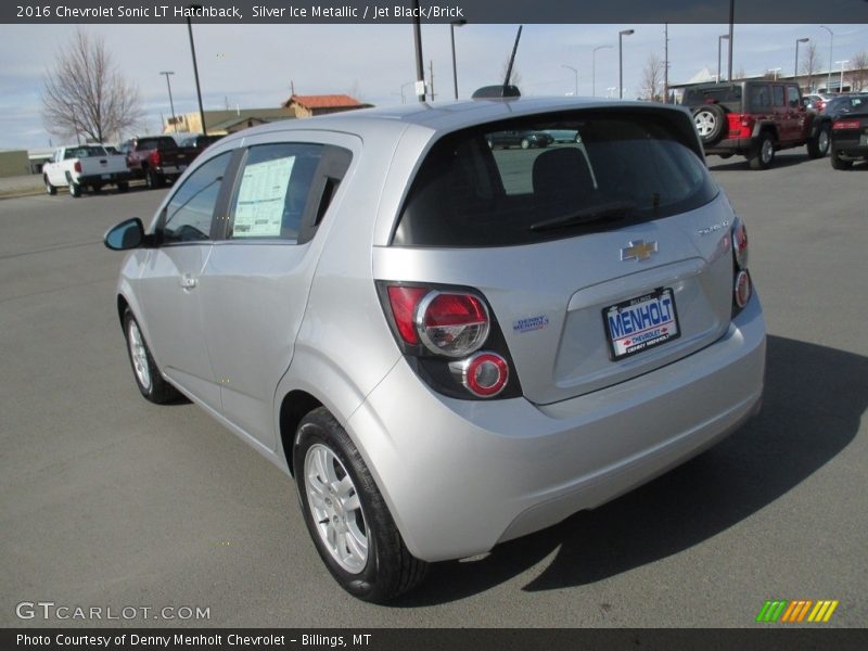 Silver Ice Metallic / Jet Black/Brick 2016 Chevrolet Sonic LT Hatchback