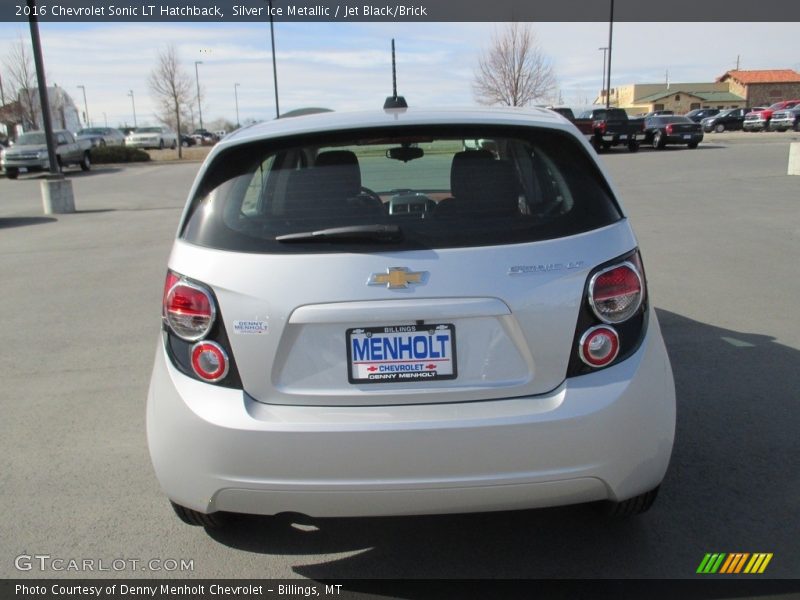Silver Ice Metallic / Jet Black/Brick 2016 Chevrolet Sonic LT Hatchback